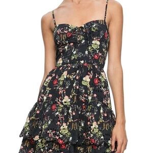 Daisy Tie-Front Tiered Minidress